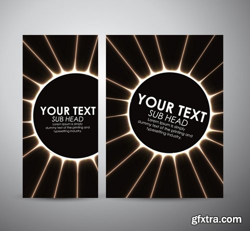 Collection book cover journal notebook flyer card business card banner vector image 36-25 EPS