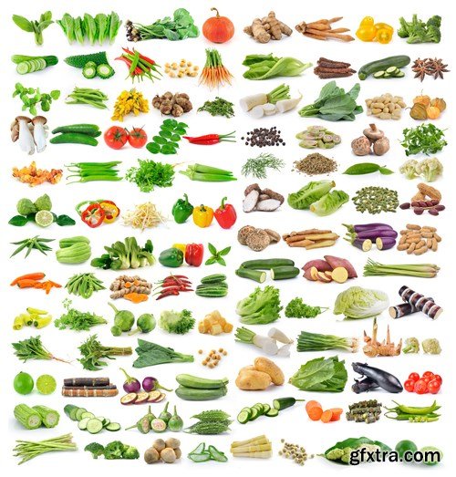 Fruit and Vegetable Isolated on White Background 2 - 16xUHQ JPEG Photo Stock