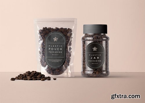 Plastic Coffee Packaging Mockup Plastic Coffee Packaging Mockup