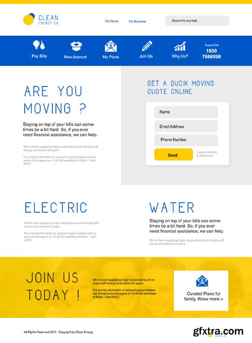 PSD Web Template - Energy Company - Landing Page