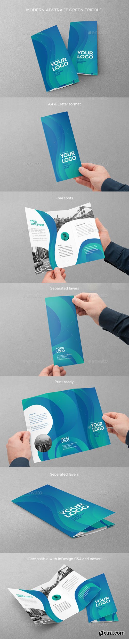 GR - Modern Abstract Green Trifold 19161336 GR - Modern Abstract Green Trifold 19161336