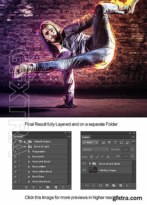 GraphicRiver - Burst of Light Photoshop Actions - Photorealistic Glow Effects 19124982