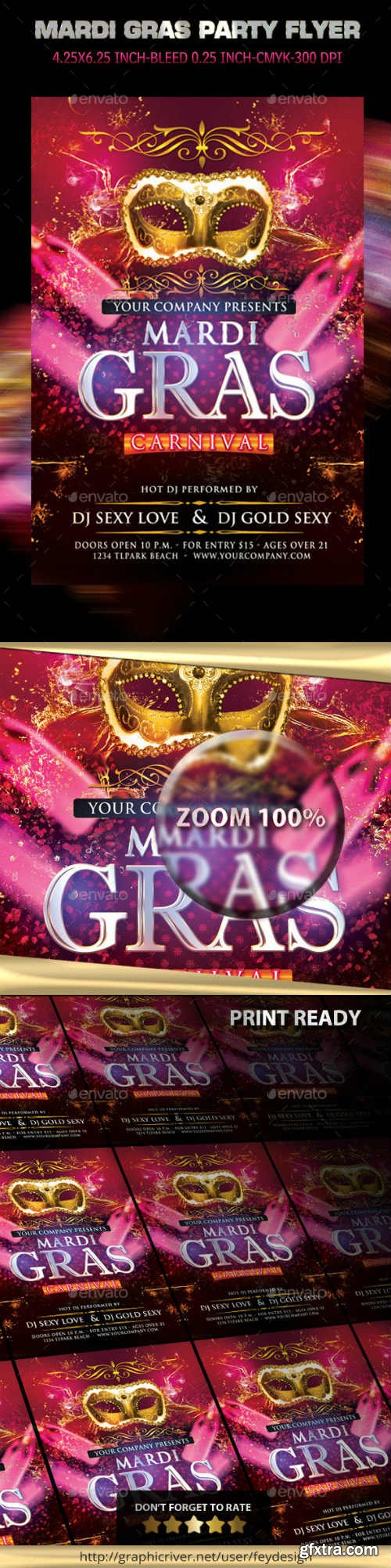 GR - Mardi Gras Carnival Party Flyer 9937886 GR - Mardi Gras Carnival Party Flyer 9937886