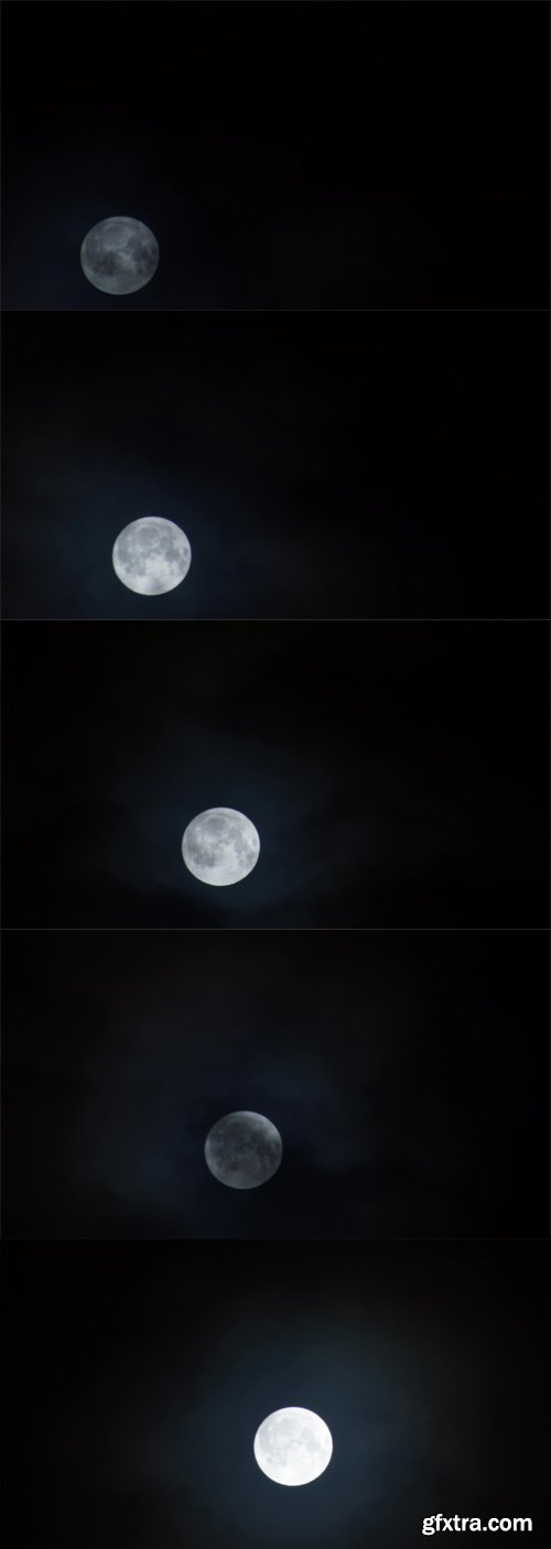 MA - Full Moon Clouds Time Lapse