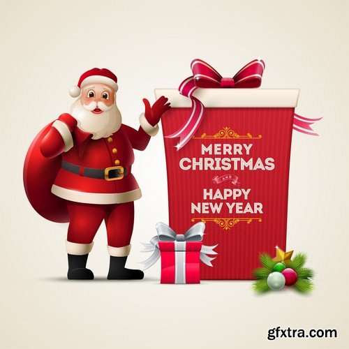 Merry Christmas and Happy New Year backgrounds 1 - 7 UHQ JPEG