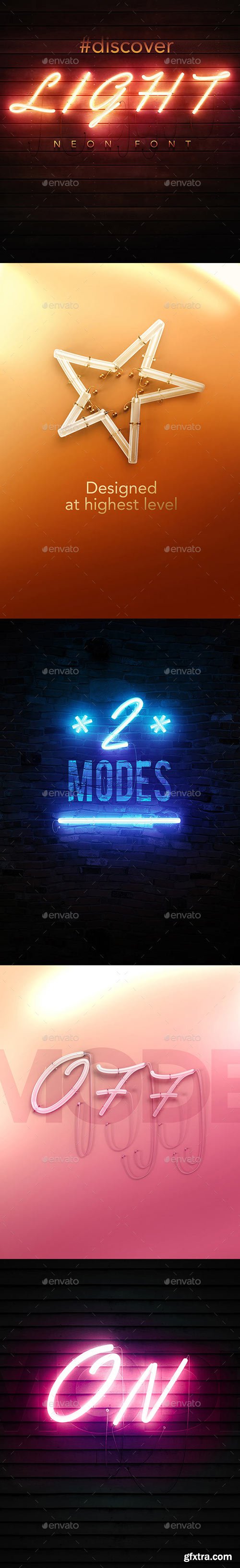 GraphicRiver - PSD Neon Font Mock-up - 19059065
