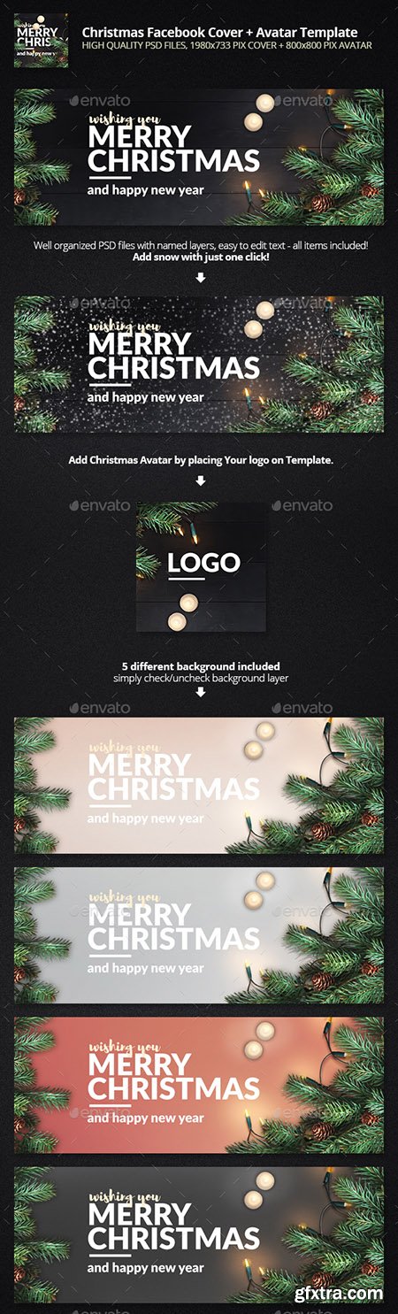GraphicRiver - Merry Christmas - Facebook Cover 19018640