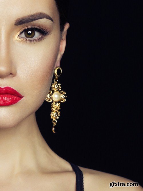 Beautiful girl with red lips - 5 UHQ JPEG
