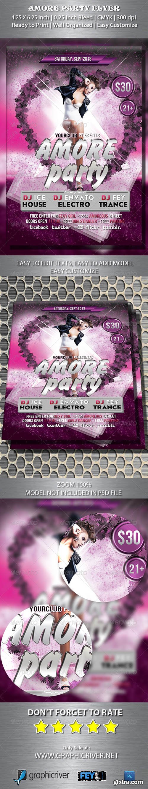 Graphicriver Amore Party Flyer 5365824