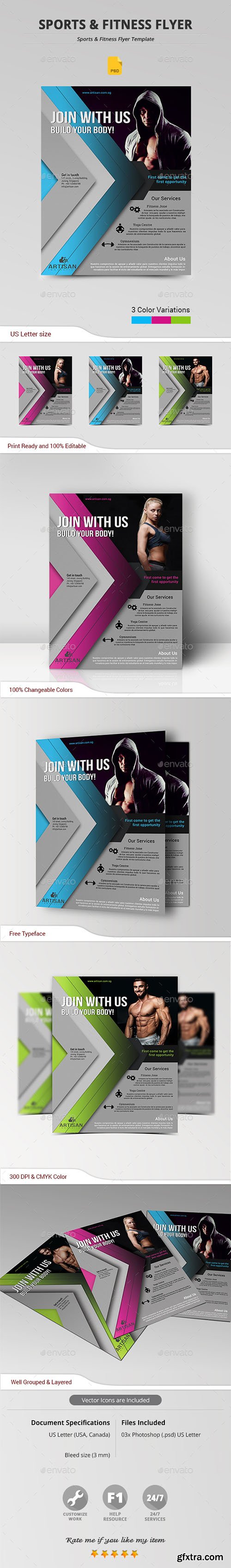 Graphicriver Sports & Fitness Flyer 13986643