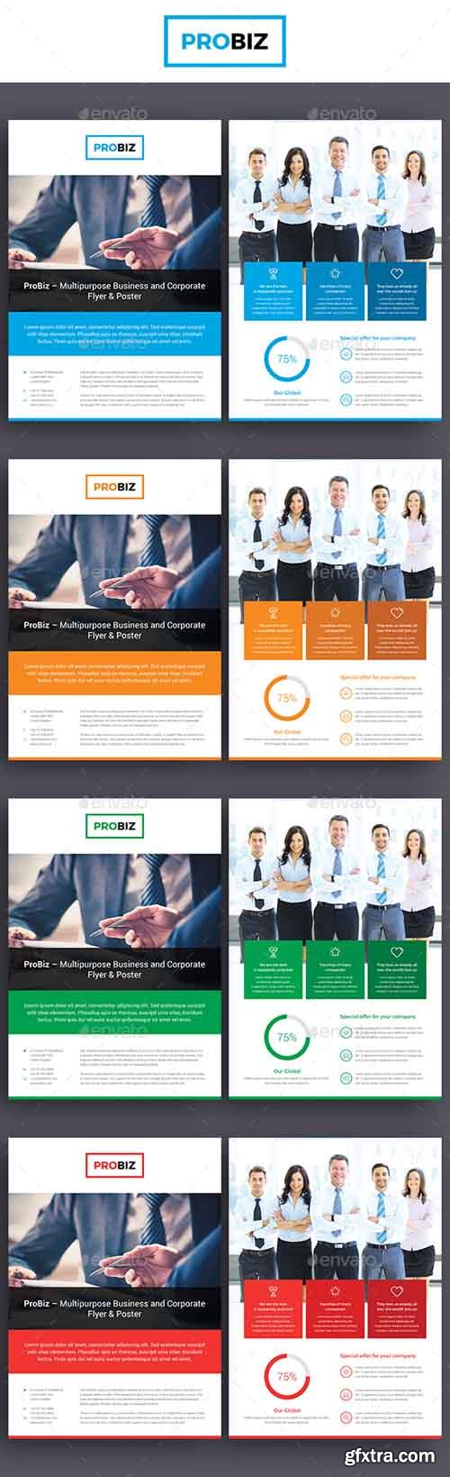 GR - ProBiz &ndash; Business and Corporate Flyer Double Sided 19110743