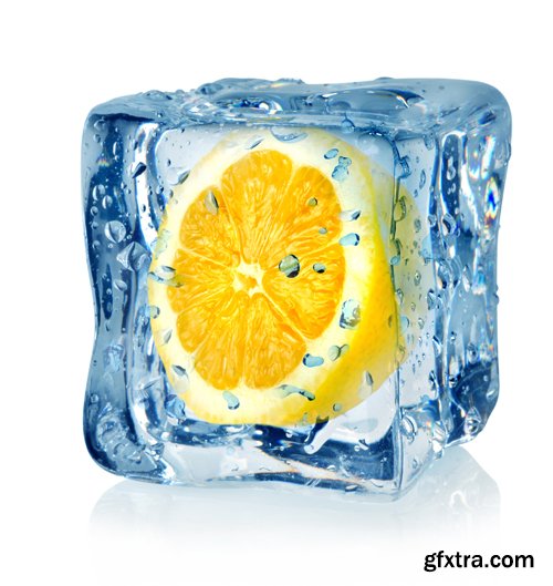 Fruits in ice - UHQ Stock Photo