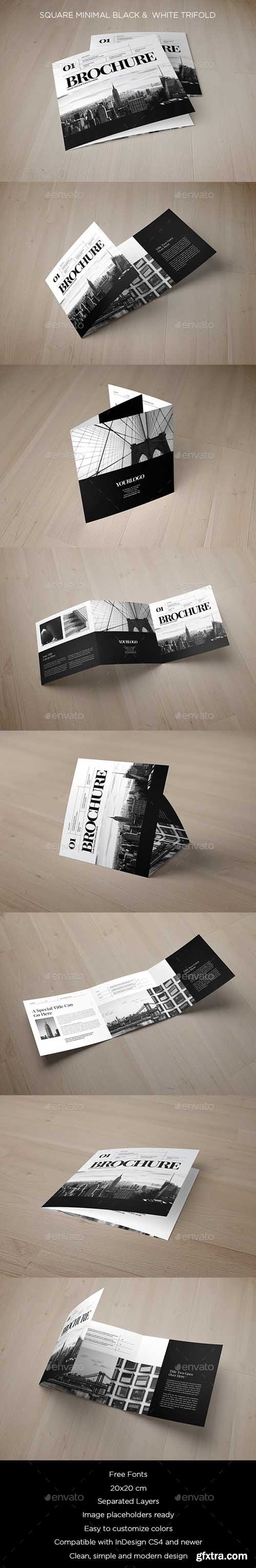 GR - Square Minimal Black &amp; White Trifold 15474200