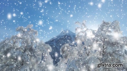 Snowing in the mountains