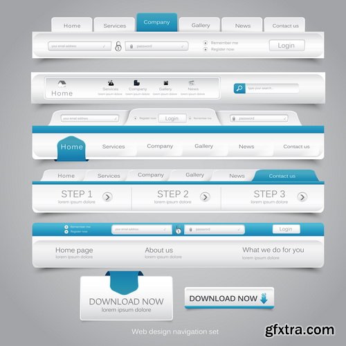 Web Design Elements 2, 25xEPS