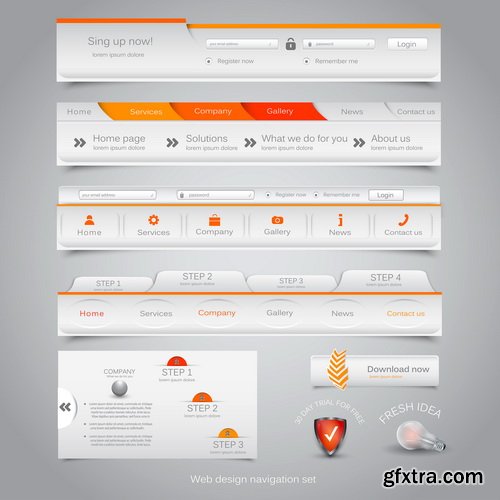 Web Design Elements 2, 25xEPS