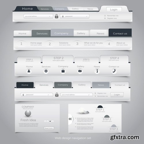 Web Design Elements 2, 25xEPS