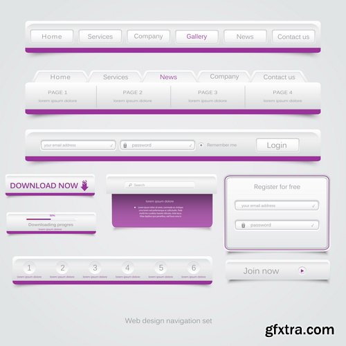 Web Design Elements 2, 25xEPS
