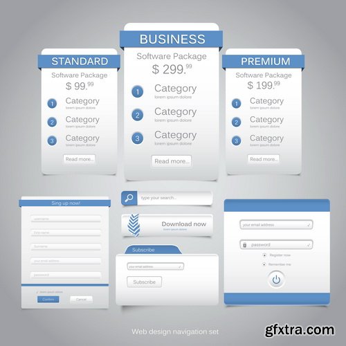 Web Design Elements 2, 25xEPS