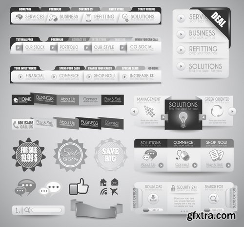 Web Design Elements 2, 25xEPS