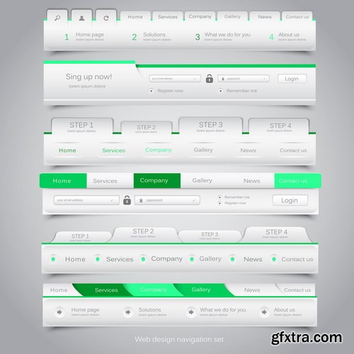 Web Design Elements 2, 25xEPS