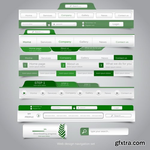 Web Design Elements 2, 25xEPS