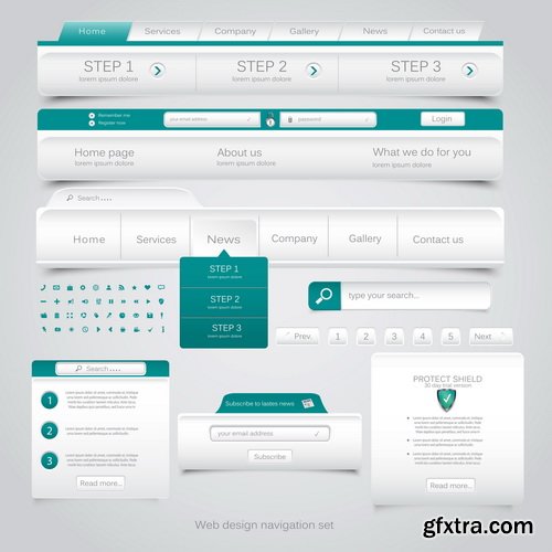 Web Design Elements 2, 25xEPS