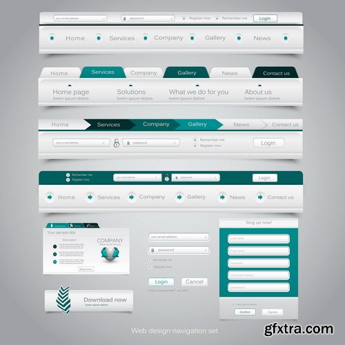 Web Design Elements 2, 25xEPS
