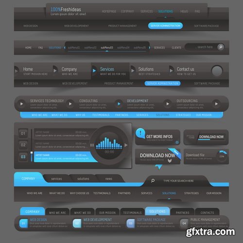 Web Design Elements 2, 25xEPS
