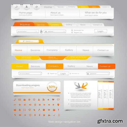 Web Design Elements 2, 25xEPS