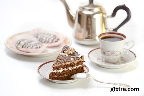 Tea and cake - UHQ Stock Photo