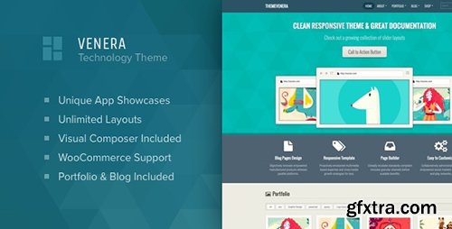 ThemeForest - Venera v1.3 - SAAS landing page and application showcase WordPress theme - 5297805