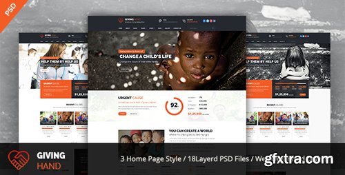 ThemeForest - GIVINGHAND - Charity & Fundraising PSD Template 14954769 ThemeForest - GIVINGHAND - Charity & Fundraising PSD Template 14954769
