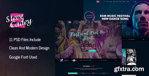 ThemeForest - Steve Cadey - Modern &amp; Stylish Music Event PSD Template 16392007