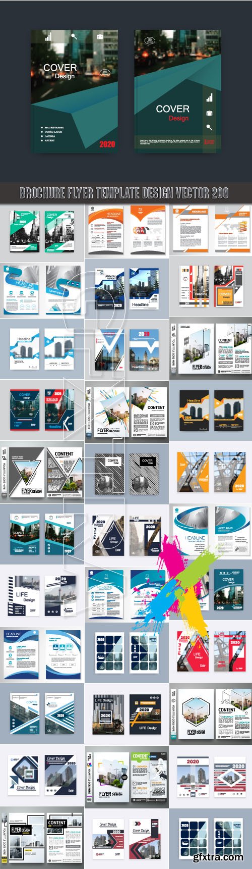 Brochure flyer template design vector 200