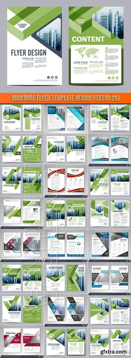 Brochure flyer template design vector 201