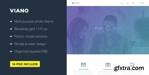 ThemeForest - Viano &mdash; Portfolio PSD Theme 11828772