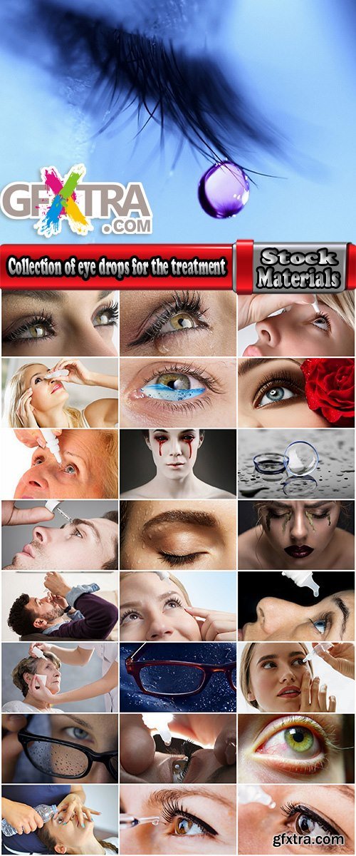 Collection of eye drops for the treatment of prevention of a healthy eye 25 HQ Jpeg