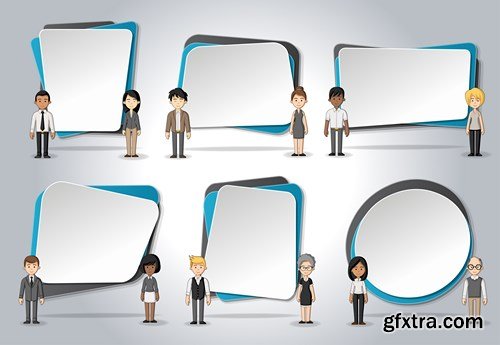 Corporate Templates and Business People - 66xEPS