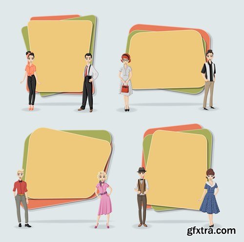 Corporate Templates and Business People - 66xEPS