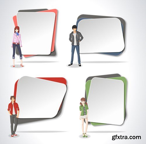 Corporate Templates and Business People - 66xEPS