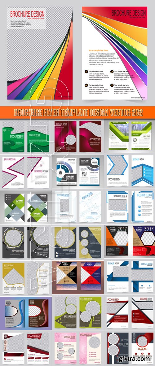 Brochure flyer template design vector 202