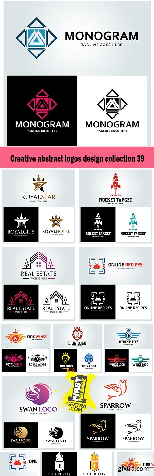Creative abstract logos design collection 39