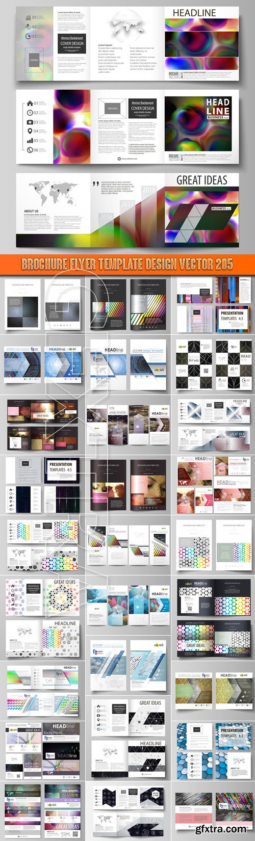 Brochure flyer template design vector 205