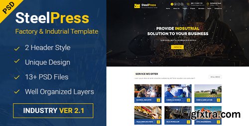 ThemeForest - SteelPress - Industrial & Factory Business PSD Template 18707486 ThemeForest - SteelPress - Industrial & Factory Business PSD Template 18707486
