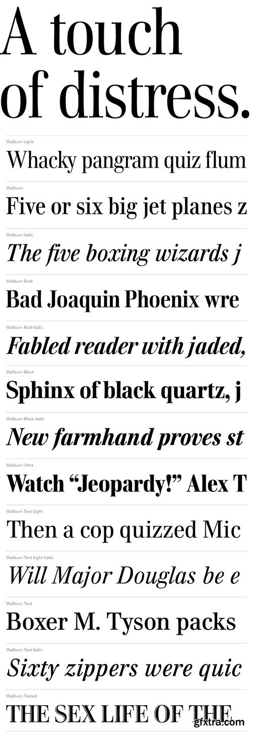 Walburn - Condensed, Modern Typeface 13xOTF