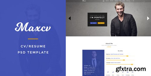 ThemeForest - Max CV - Resume/CV PSD Template 18466324 ThemeForest - Max CV - Resume/CV PSD Template 18466324