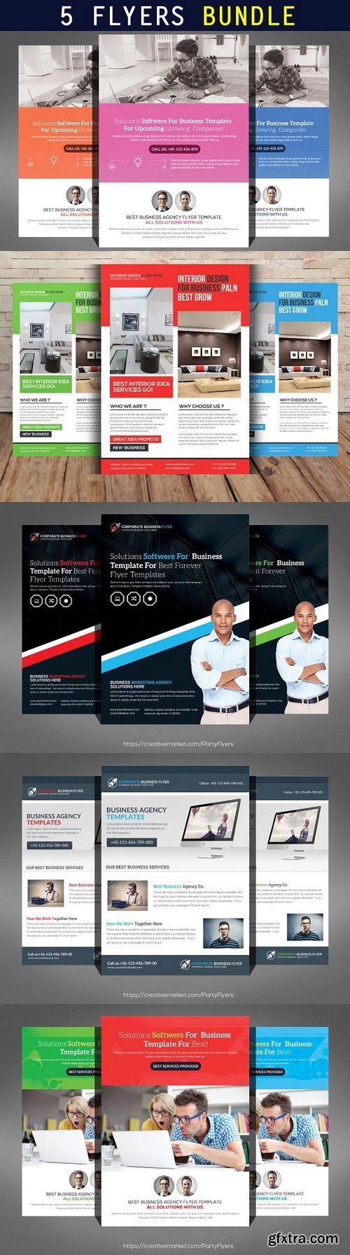 CM - 5 Creative Business Flyers Bundle 768289 CM - 5 Creative Business Flyers Bundle 768289