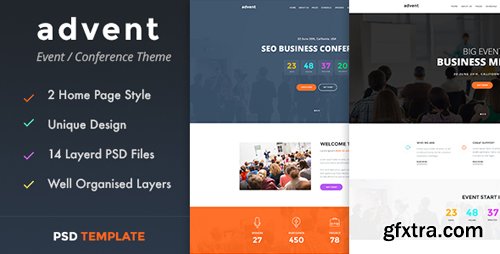 ThemeForest - advent - Event &amp; Conference PSD Template 16459403