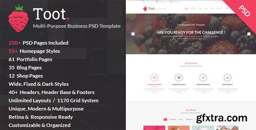 ThemeForest - Toot &ndash; Multi-purpose Business PSD Template 9469655